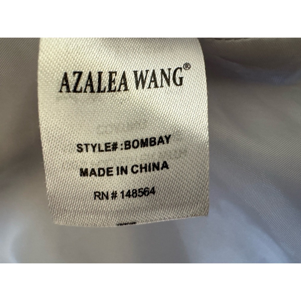 Azalea Wang Iradescent Holographic Cropped Puffer Jacket Full Zip Women's Large - Picture 9 of 10